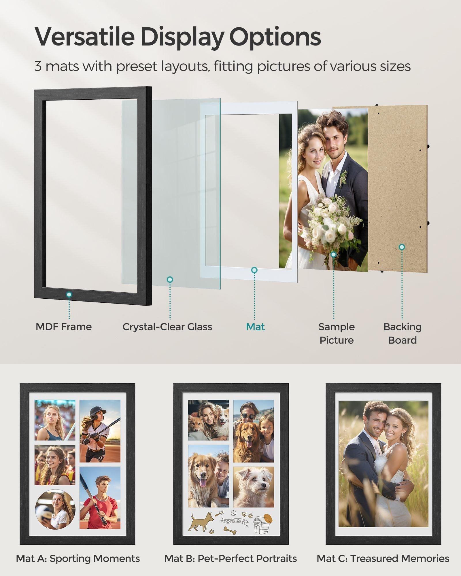 Set of 2 Picture Frame A4 Black FredCo