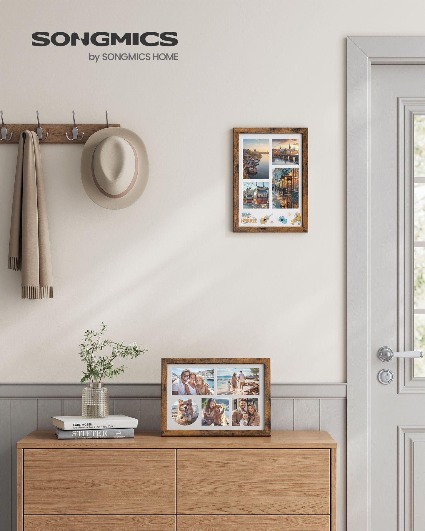 Set of 2 Picture Frame A4 Brown FredCo