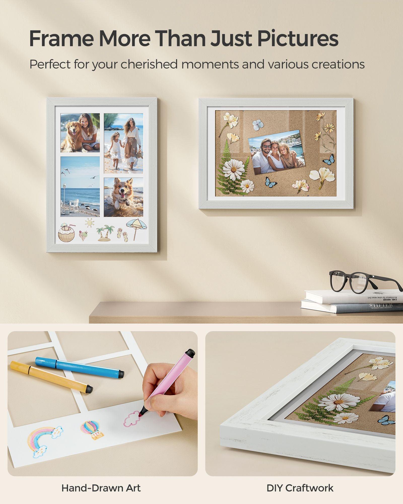 Set of 2 Picture Frame A4 White FredCo