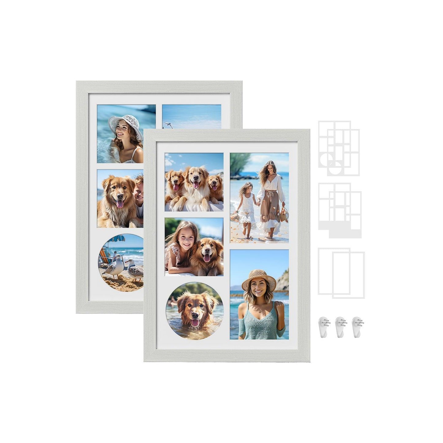 Set of 2 Picture Frame A4 White FredCo