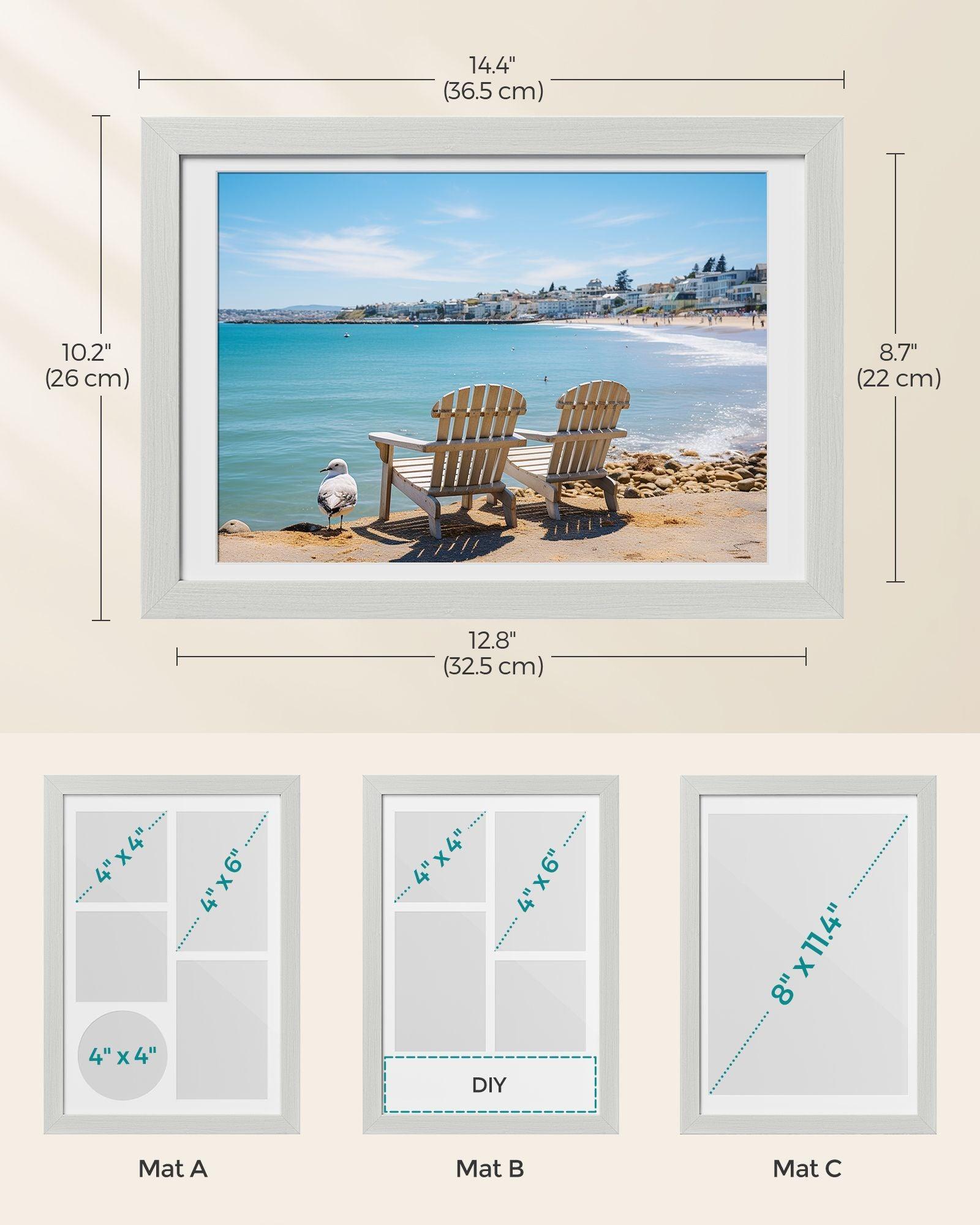 Set of 2 Picture Frame A4 White FredCo