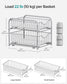 Set of 2 Pull-Out Cabinet Organizers 2-Tier Metallic Silver FredCo