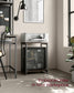 Set of 2 Side Tables Chestnut Brown and Classic Black FredCo