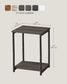 Set of 2 Side Tables Chestnut Brown and Classic Black FredCo