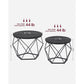 Set of 2 Small Coffee Table Black FredCo