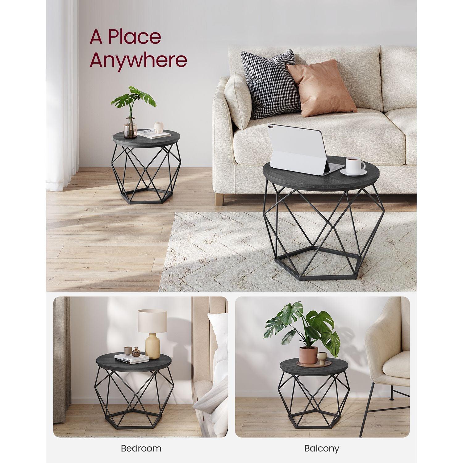 Set of 2 Small Coffee Table Black FredCo