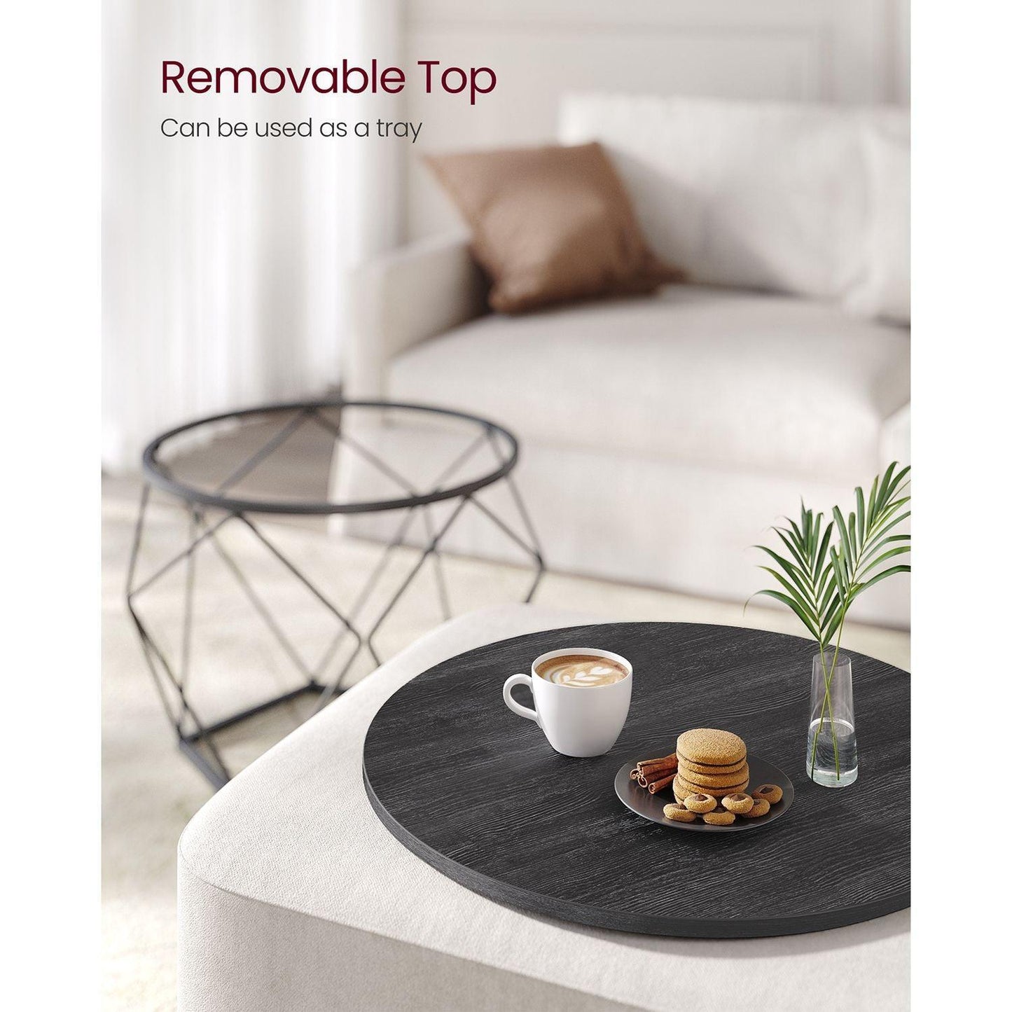 Set of 2 Small Coffee Table Black FredCo