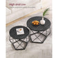 Set of 2 Small Coffee Table Black FredCo