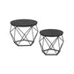 Set of 2 Small Coffee Table Black FredCo