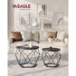 Set of 2 Small Coffee Table Black FredCo