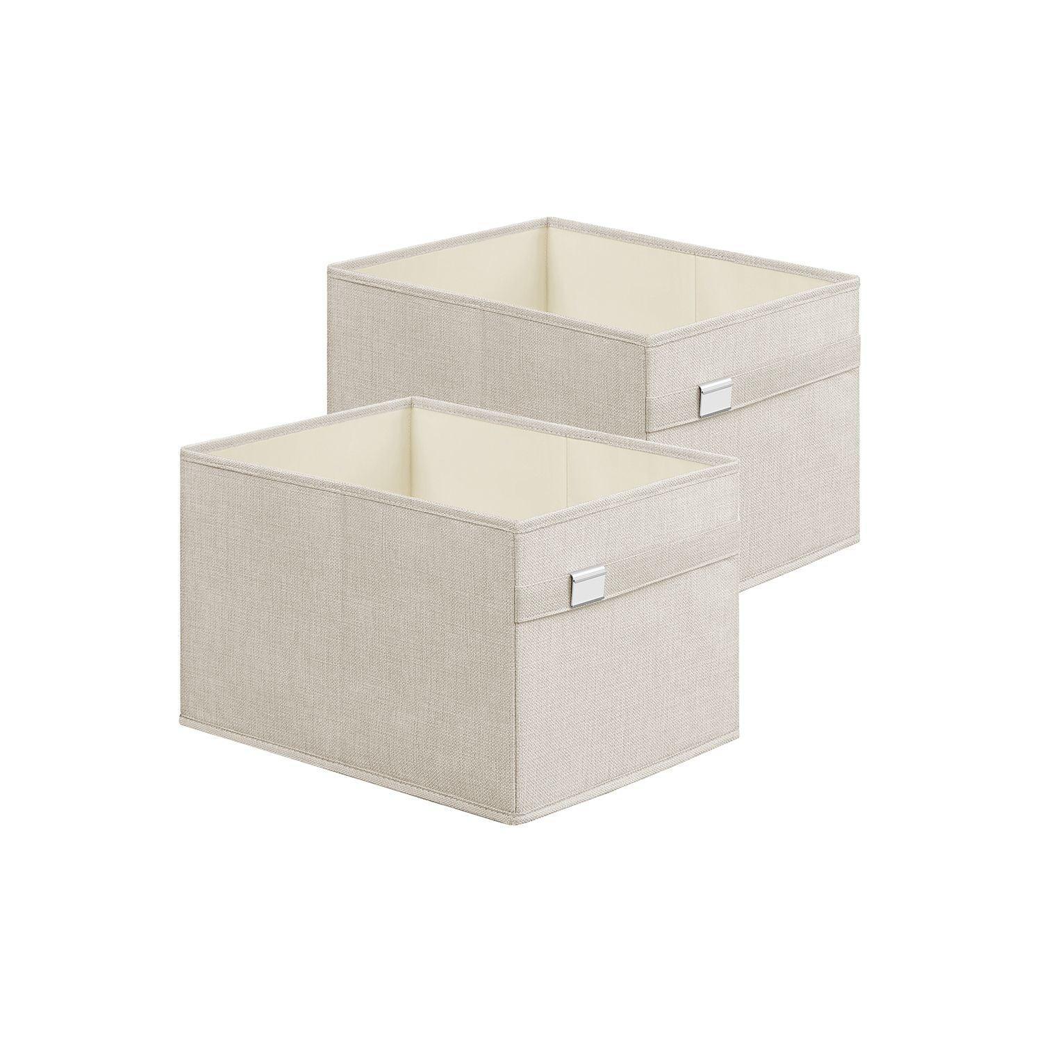 Set of 2 Storage Baskets with Double Handles Cloud White FredCo