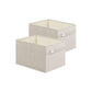 Set of 2 Storage Baskets with Double Handles Cloud White FredCo