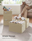Set of 2 Storage Baskets with Double Handles Sand Beige FredCo