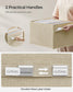 Set of 2 Storage Baskets with Double Handles Sand Beige FredCo