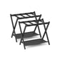 Set of 2 Suitcase Stand with Storage Shelf FredCo