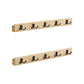 Set of 2 Wall-Mounted Coat Racks, Coat Hooks with Shelf, 10 Double Metal Hooks FredCo