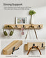 Set of 2 Wall-Mounted Coat Racks, Coat Hooks with Shelf, 10 Double Metal Hooks FredCo