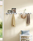 Set of 2 Wall-Mounted Coat Racks, Coat Hooks with Shelf, 10 Double Metal Hooks, Space-Saving FredCo
