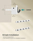 Set of 2 Wall-Mounted Coat Racks, Coat Hooks with Shelf, 10 Double Metal Hooks, Space-Saving FredCo