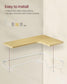 Set of 2 Wall-Mounted Corner Shelves Natural Oak and Cloud White FredCo