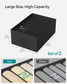 Set of 2 Wardrobe Clothes Organizer with 6 Grids Classic Black FredCo