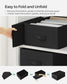 Set of 2 Wardrobe Clothes Organizer with 6 Grids Classic Black FredCo