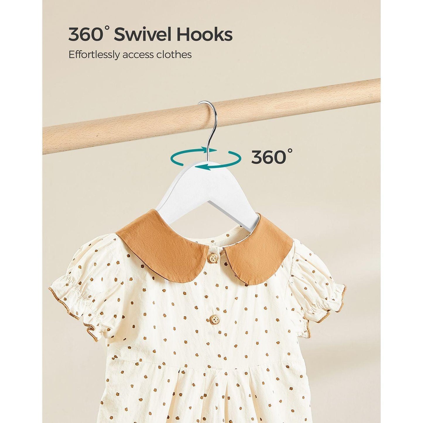 Set of 20 Kids Wooden Hangers FredCo