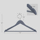Set of 20 Wooden Hangers Lead Grey FredCo