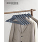 Set of 20 Wooden Hangers Lead Grey FredCo