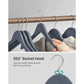 Set of 20 Wooden Hangers Lead Grey FredCo