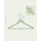 Set of 20 Wooden Hangers Light Green FredCo