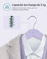 Set of 20 Wooden Hangers Light Purple FredCo