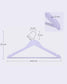 Set of 20 Wooden Hangers Light Purple FredCo