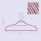 Set of 30 Velvet Hangers with Clips Pale FredCo