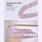 Set of 30 Velvet Hangers with Clips Pale FredCo