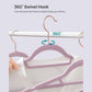 Set of 30 Velvet Hangers with Clips Pale FredCo