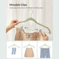 Set of 30 Velvet Hangers with Clips Pale Green FredCo
