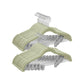 Set of 30 Velvet Hangers with Clips Pale Green FredCo