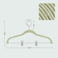Set of 30 Velvet Hangers with Clips Pale Green FredCo