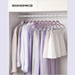 Set of 30 Velvet Hangers with Clips Pale Purple FredCo