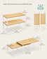 Set of 4 Kitchen Counter Shelves Cloud White and Natural Beige FredCo