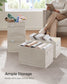 Set of 4 Storage Baskets with Double Handles Cloud White FredCo