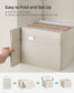 Set of 4 Storage Baskets with Double Handles Cloud White FredCo