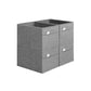 Set of 4 Storage Baskets with Double Handles Dove Gray FredCo
