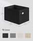 Set of 4 Storage Baskets with Double Handles Ink Black FredCo