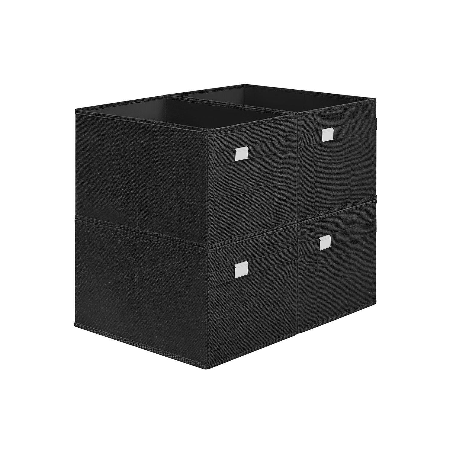 Set of 4 Storage Baskets with Double Handles Ink Black FredCo