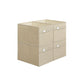 Set of 4 Storage Bins with Handles Sand Beige FredCo