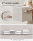 Set of 4 Storage Cubes with Double Handles Cloud White L FredCo