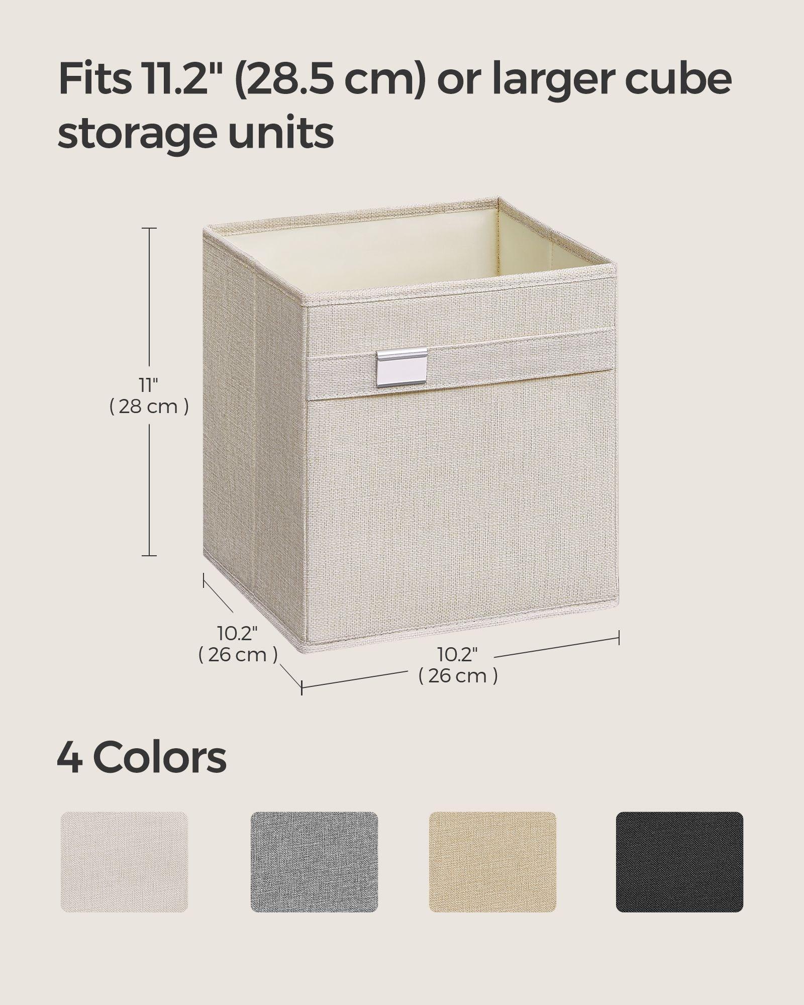 Set of 4 Storage Cubes with Double Handles Cloud White S FredCo