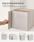 Set of 4 Storage Cubes with Double Handles Cloud White S FredCo